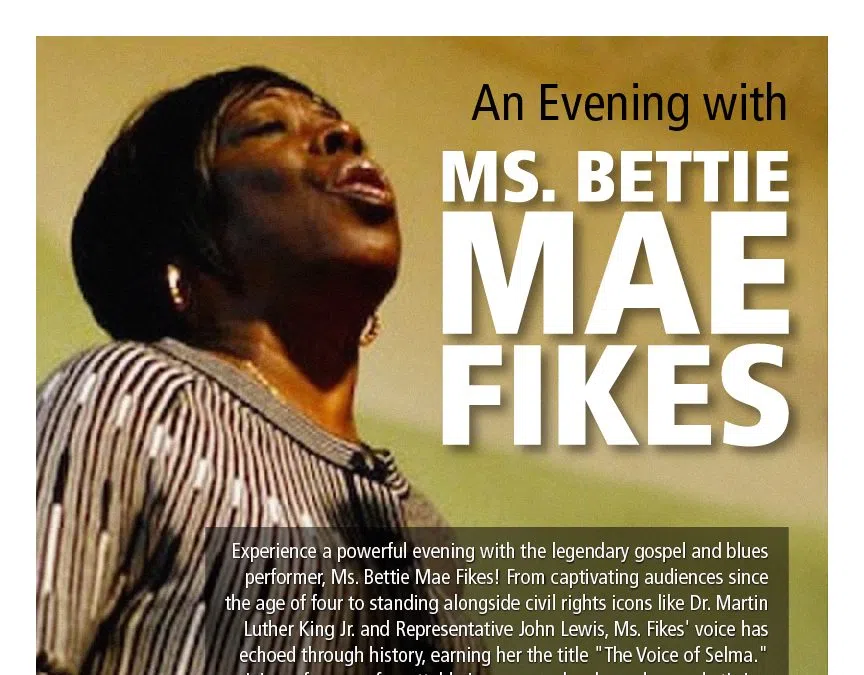 Ünlü Şarkıcı ve İnsan Hakları Aktivisti Bettie Mae Fikes, 10 Nisan’da Bay Koleji’nde Konuşacak